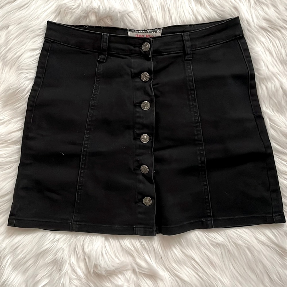 Mid waist button up skirt